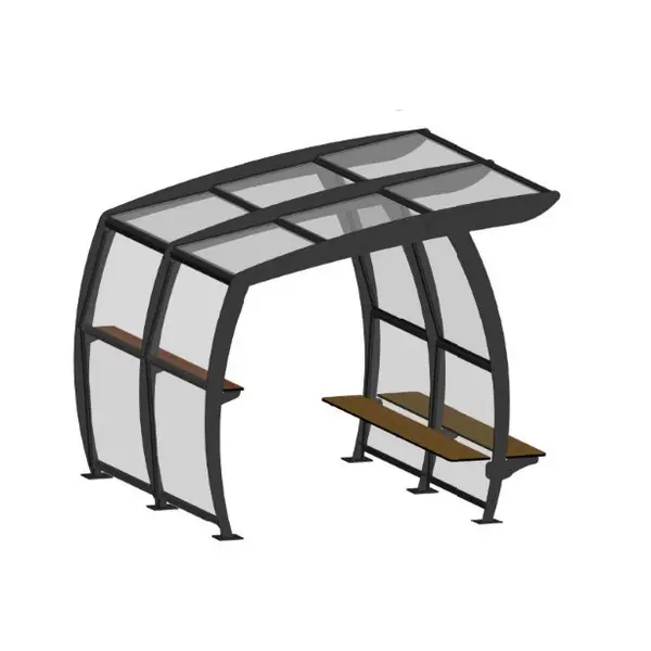 Abri Moderne | AB 300 - ABRI FUMEURS dans Abris | Société Bories Environnement • Mobilier et Matériel Urbain