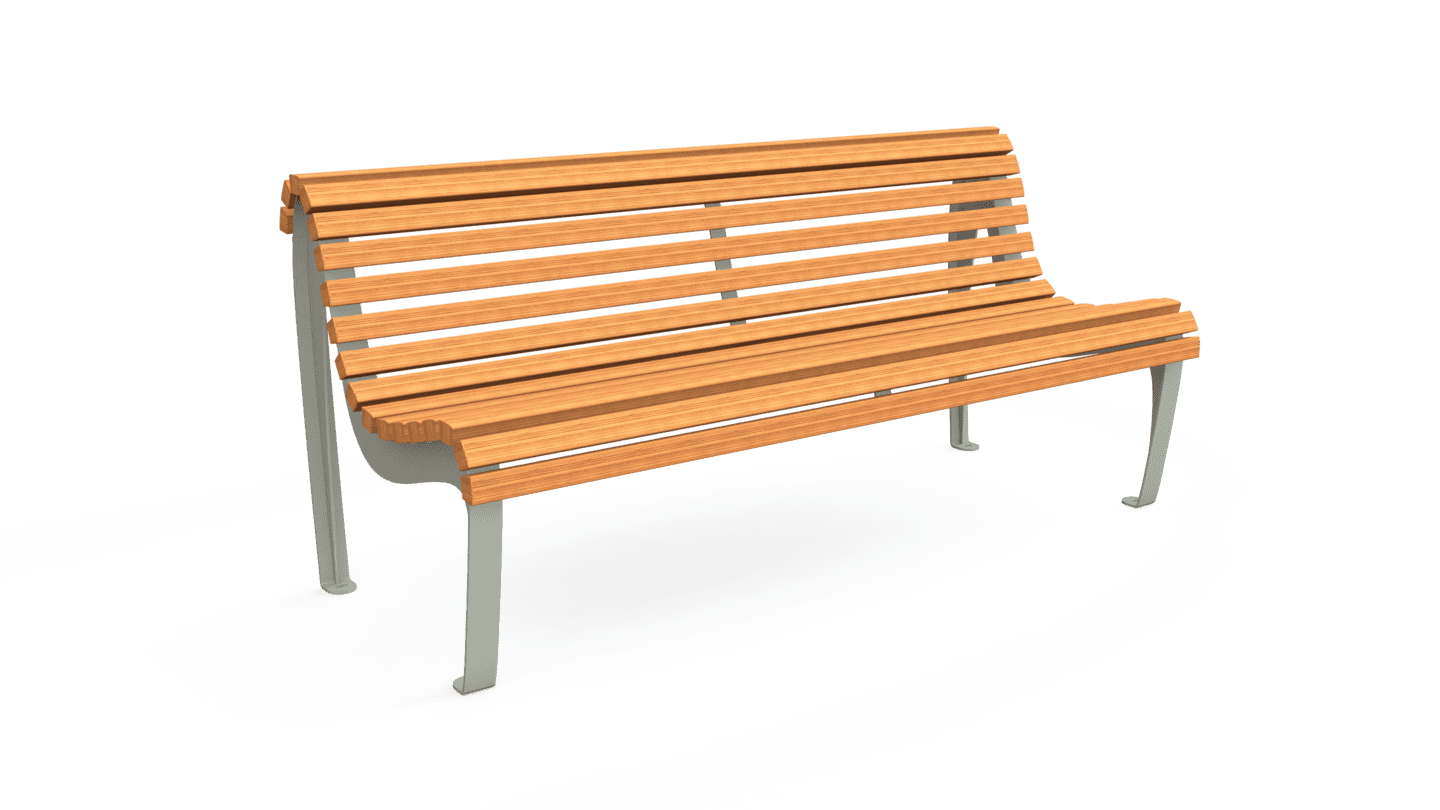 Paseo Bois Banc Droit 3pl | Banc Paseo Bois dans Paseo Bois | Société Bories Environnement • Mobilier et Matériel Urbain