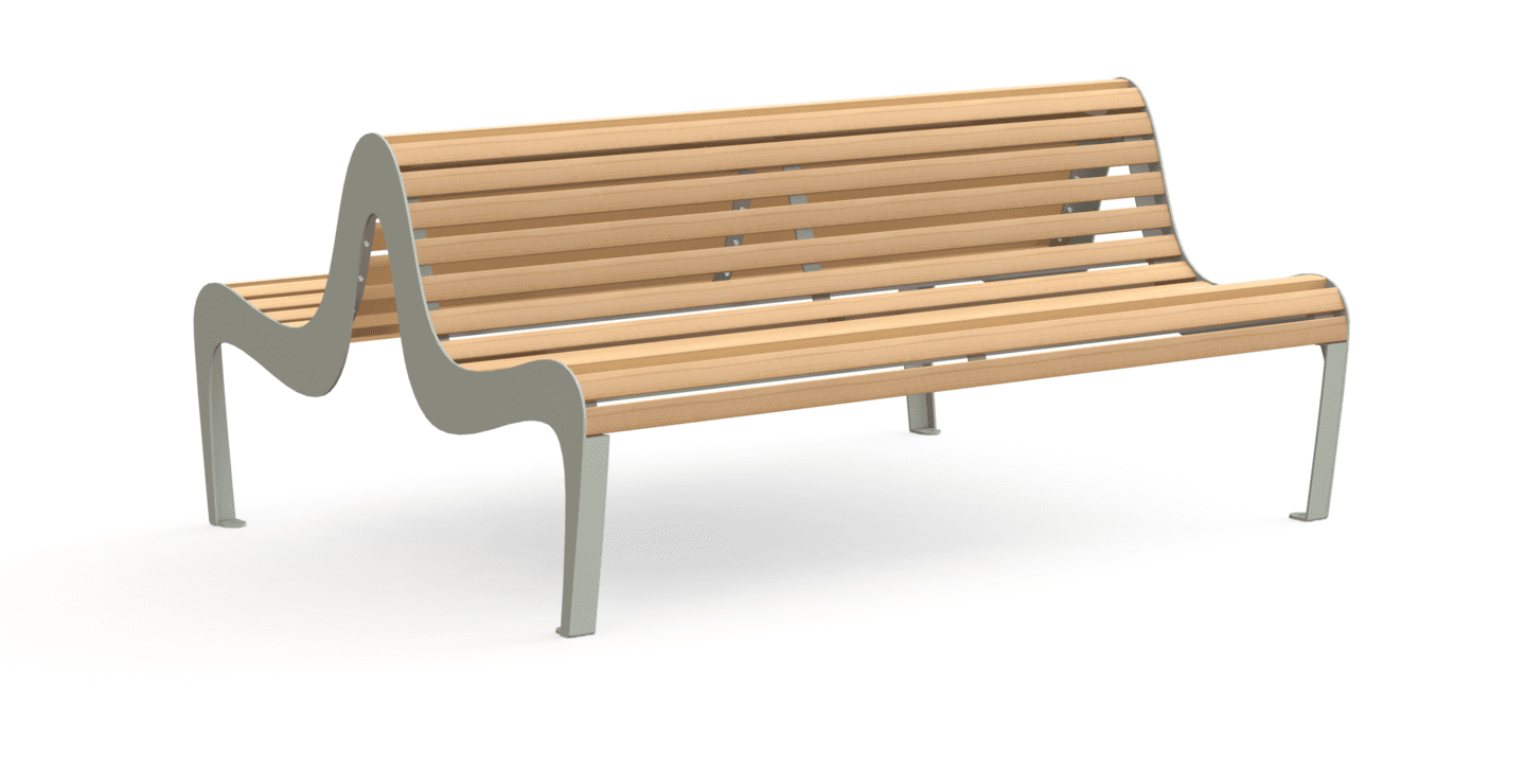Paseo Evolution Ecoteck Banc Double 6pl Ht48 | Banc double Paseo Evolution Ecoteck® dans Paseo Evolution Ecoteck | Société Bories Environnement • Mobilier et Matériel Urbain
