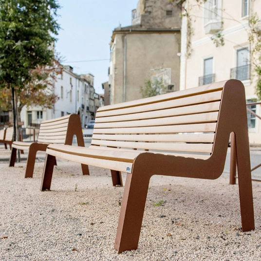 Serena | bancs & assises dans  | Société Bories Environnement • Mobilier et Matériel Urbain